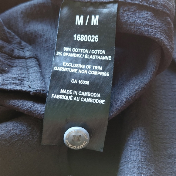 Men's Black Casual Button Down Shirt - Picture 6 of 7